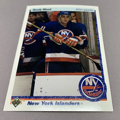 1990-91 Upper Deck French Hockey Card #16 Randy Wood New York Islanders - Image 1 of 4