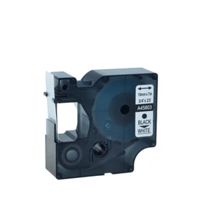 Schwarz auf Weiß Schriftband für DYMO LabelManager 300 350 350D 360D 400 A45803 - Bild 1 von 6