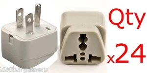 24pk European To American Plug Adapter Type B Universal EU UK To USA Converter - Picture 1 of 4