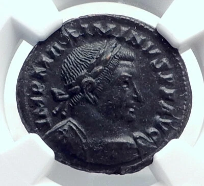 MAXIMINUS II Daia Authentic Ancient 310AD Trier Roman Coin GENIUS NGC i81609 - Image 1 of 4