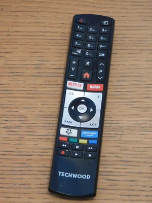 télécommande commande TECHWOOD remote control TV netflix YOUTUBE prime video - Photo 1/4
