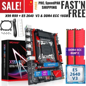 X99 Motherboard LGA 2011-3 + Xeon E5 2640 V3 CPU 16GB DDR4 ECC RAM WIFI NVME M.2 - Picture 1 of 12