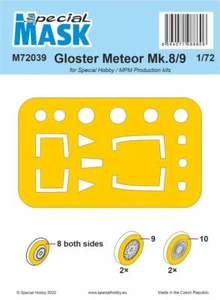 100-M72039 Special Hobby: Gloster Meteor Mk.8/9 MASK 1/72 in 1:72 - Foto 1 di 1