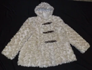 LADIES RED HERRING UK 18 EUR 46 CHEST 44" 112cm BEIGE FAUX FUR VINTAGE JACKET - Picture 1 of 5