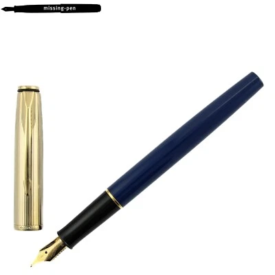Pluma Estilográfica Parker Insignia Cartuchos en Azul con Chapado en Oro M-nueva en Caja Foto 1 de 4