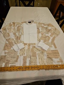 Chrisanne menswear’s formal white/black Dress Shirt size 16/40.5 - Picture 1 of 15