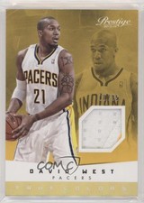 2013-14 Panini Prestige True Colors Materials Prime /25 David West #4