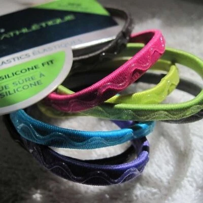 8 Goody Athletique Hair Bands Stay Put Slide Proof Free Hold Secure Silicone Fit - Image 1 of 3