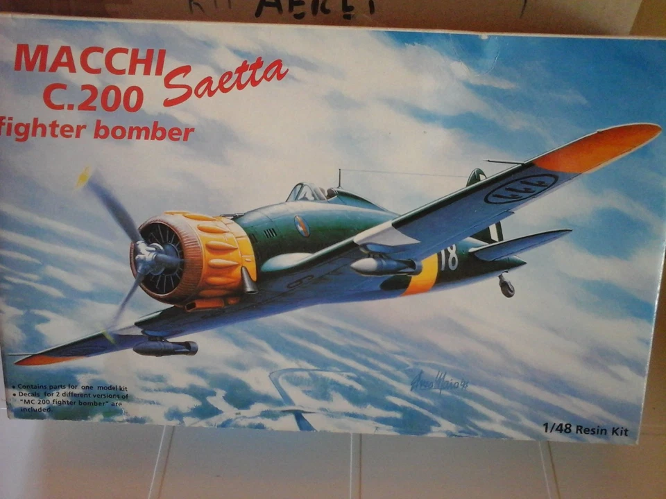SAETTA MACCHI C.200 FIGHTER BOMBER 1/48 SCALE RESIN KIT ASTROKIT MODEL+PHOTOETCH - Immagine 1 di 3