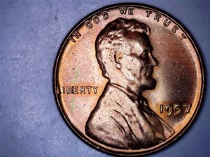 1957 Lincoln Cent Error BE in Liberty BU - Picture 1 of 2