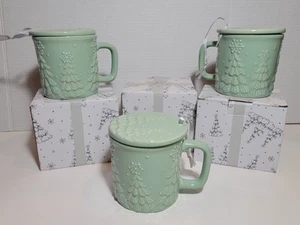 Juego de (3) tazas Temp-tations de 16 oz con tapa de adorno Frosty Forest Mint - Imagen 1 de 9