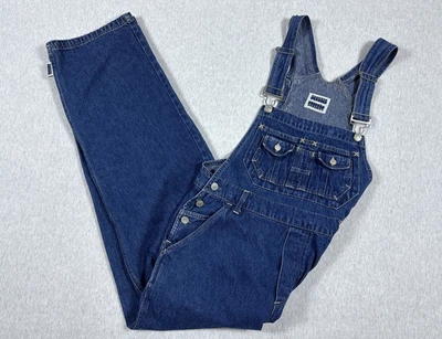 VTG Squeeze Women's 90s Denim Dark Wash Overalls Sz Small - Image 1 of 4