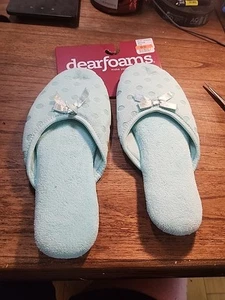 Dear Foams Womens Blue Slippers Size Med - Picture 1 of 2