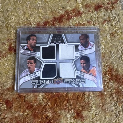 2012 Upper Deck MLS Quad Mayerials /50 Thierry Henry Brian Ching Rosario Le Roux - Image 1 of 2