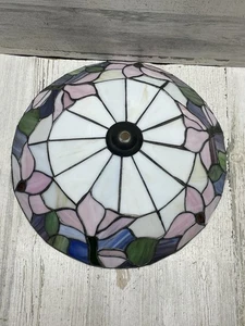 Vintage Tiffany Stil Buntglas Tischlampenschirm 13" breiter Schirm nur. - Bild 1 von 6