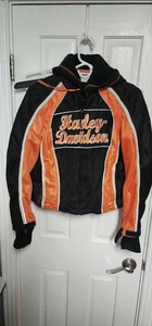 Harley Davidson Motorcycles Mesh Women Riding Hooded 3 In 1 Jacket Size XS - Picture 1 of 11