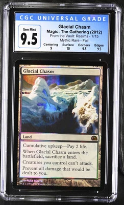 GLACIAL CHASM From the Vault: Realms Foil Mythic CGC 9.5 MTG [Nostalgium] - Image 1 of 2