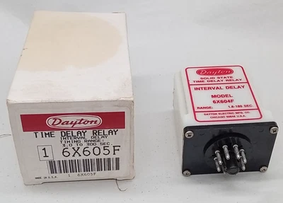 2 NUEVOS RELÉS DAYTON EE. UU. STOCK ANTIGUO 1 X 6X605F + 1 X 6X604F enchufe octal Foto 1 de 4