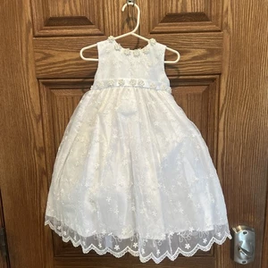 Abito/Cofano Vestito Battesimo Battesimo Bianco Bambini Sani - Vedi Misure - Foto 1 di 15