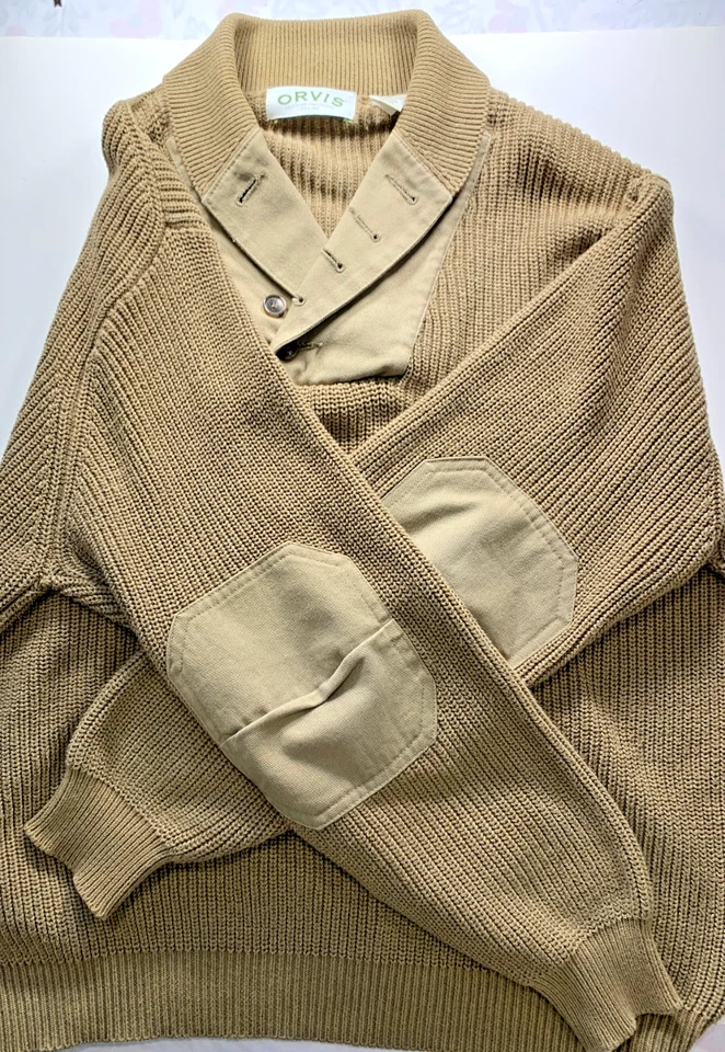 Suéter Orvis Para Hombres Grande Segunda Guerra Mundial Estilo Mecánico Caqui Militar Chal Cuello Algodón Foto 1 de 4