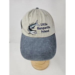 Little Gasparilla Island Embroidered Fish Fishing Hat One Size Adjustable Vacay - Picture 1 of 7