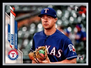 Topps Serie 2 #691 Brock Burke 2020 bolas verdes y rojas en guante SP - Imagen 1 de 2