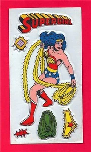 Pegatina hinchada de superhéroe antigua de Wonder Woman DC Comics #3 - Imagen 1 de 1