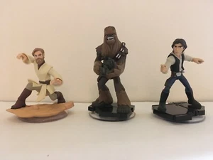 3 figuras de Disney Infinity 3.0 Star Wars Chewbacca Obi Wan Kenobi Han Solo - Imagen 1 de 1