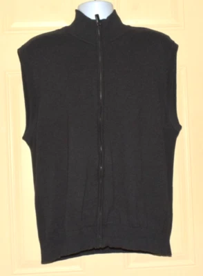 Chaleco Suéter Cremallera Completa Oscar de la Renta Para Hombre Talla XL Carbón Foto 1 de 3