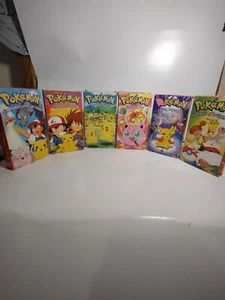 6 Pokemon VHS Kassetten Lot Boxen sehr getragen - Bild 1 von 9