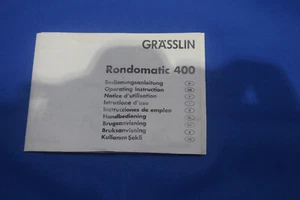 Bedienungsanleitung "Rondomatic 400" - Bild 1 von 1