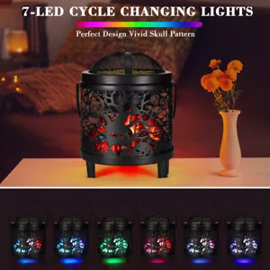 7 Farbwechsel LED Aromalampe Elektrische Duftlampe Ölbrenner Wachswärmer Metall - Bild 1 von 10