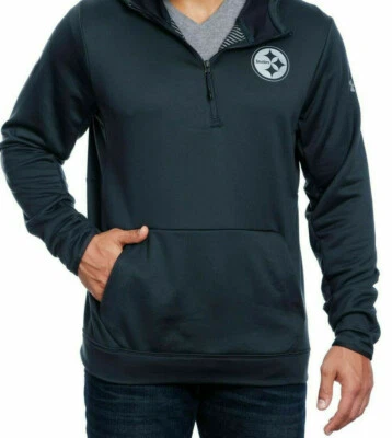 Pittsburgh Steelers Under Armour NFL Authentic 1/4 Zip Hoodie Mens Small NWT - Image 1 of 4