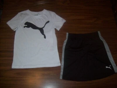 Conjunto de camisa y pantalones cortos PUMA para niños pequeños - Talla 6 - Nuevo con etiquetas - Precio de venta sugerido por el fabricante $34 - Blanco/Negro Foto 1 de 3