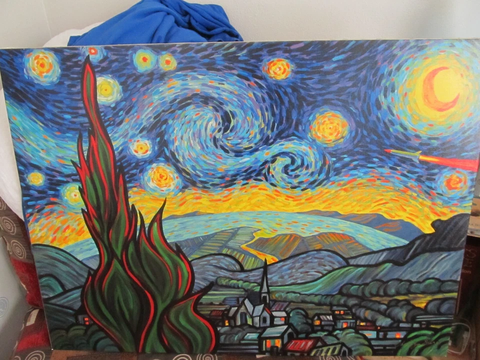 "STARRY NIGHT ATTACK" CHARLES LYNN BRAGG GICLEE ON CANVAS SIGNED/NUMBERED & COA - Image 1 of 4