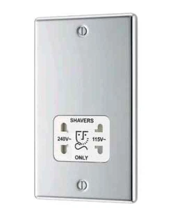 Polished Chrome Shaver Socket Dual Voltage 115V/230V - Picture 1 of 1