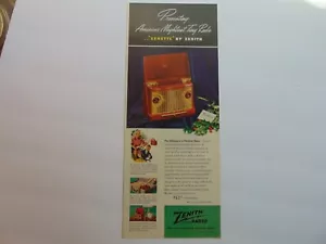 1947 RADIO ZENITH MODELLO ZENETTE pubblicità stampa d'epoca - Foto 1 di 1