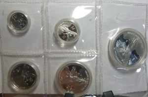 México 1994 .999 Plata Libertad 5 Monedas Prueba Set 1 1/2 1/4 1/10 1/20 con OGP - Imagen 1 de 17