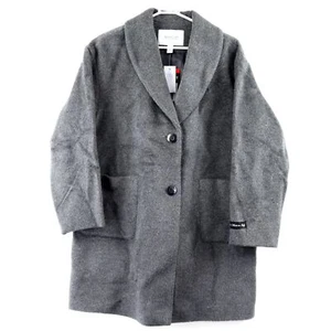 Derek Lam Women's 10 Crosby Wool Coat, Grey, MEDIUM - Picture 1 of 4
