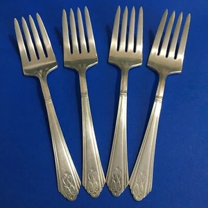 Winthrop DREXEL Silverplate 6 pc Crusader Salad Dessert Forks 6.25 in. 1929 - Picture 1 of 4