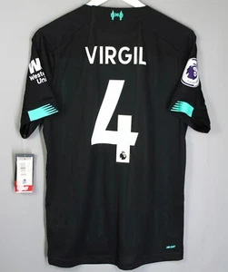 BNWT FC LIVERPOOL 2019 2020 THIRD FOOTBALL SHIRT JERSEY NEW S #4 VIRGIL - Picture 1 of 9