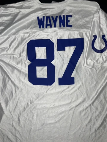 NFL Players Indianapolis Colts Reggie Wayne #87 Jersey, Size XL, White Cover