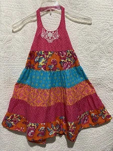 Est 1989 Place Girls Halter Dress 6X/7 Pink Blue Orange Multicolor - Picture 1 of 7