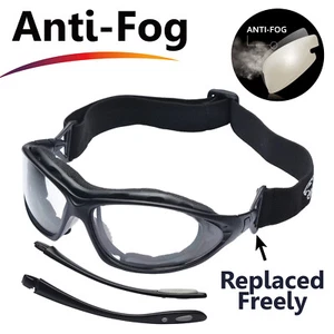 SAFEYEAR Safety Glasses Work Goggles Anti-Fog UV Scratch Adjustable Eye Protect - Picture 1 of 9