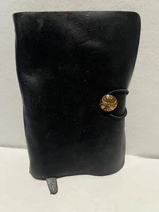 Unisex Linshi Tasks Leather Wallet Travel Organizer Brass Button RRustic - Picture 1 of 8