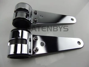 Chrome Motorcycle 38-48mm Headlight Brackets For Honda Suzuki Yamaha Kawasaki - Picture 1 of 5