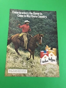 MARLBORO CIGARETTES ORIGINAL VINTAGE 1 PAGE PRINT AD PRINTED ADVERTISEMENT BB2 - Picture 1 of 1