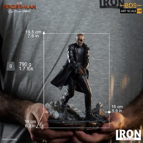 Iron Studios Spider-Man: Far From Home Nick Fury BDS Art Scale 1/10 Statue Cover