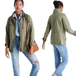 Madewell Fleet Utility Army Green Full Zip Pockets Jacket Size XS - Picture 1 of 8