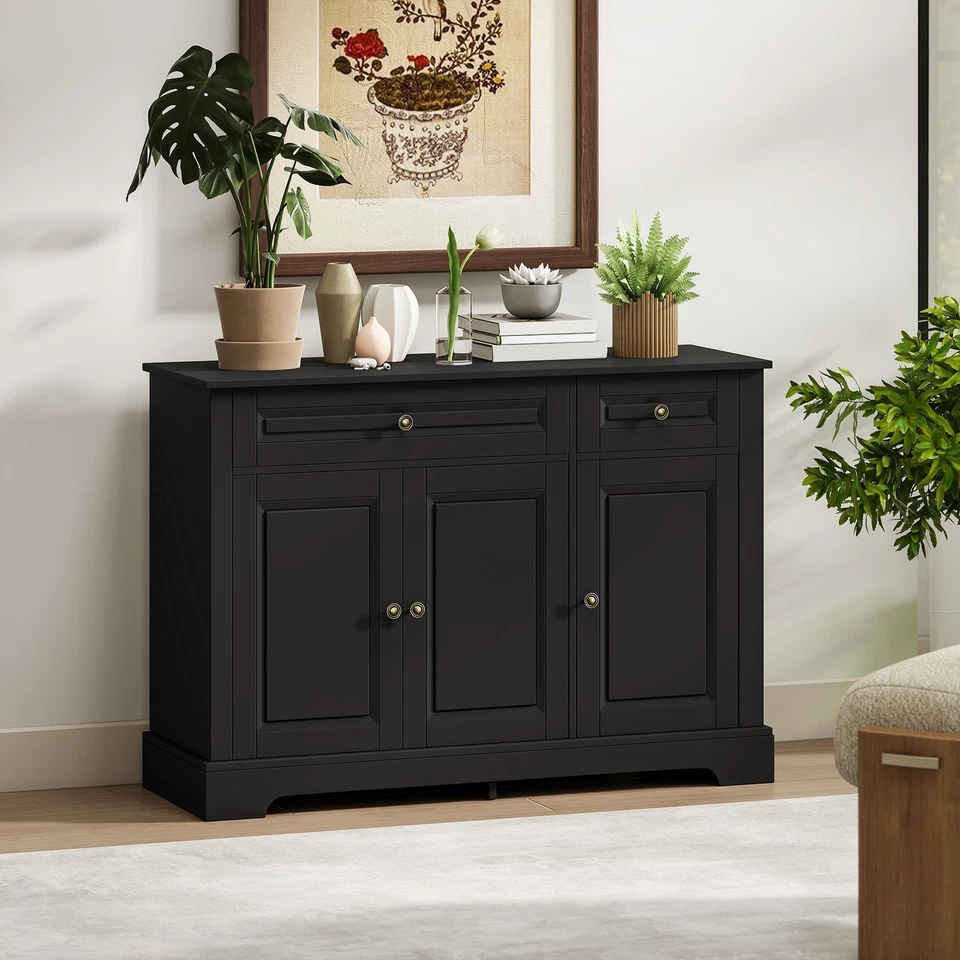 HOMCOM Modern Sideboard Buffet Cabinet with Storage Cupboards and Drawers - Image 1 of 1